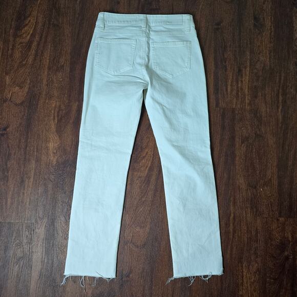 Paige Brigitte Mid-Rise Tailored Boyfriend Raw Cuff in White Wave Destructed - Picture 6 of 9